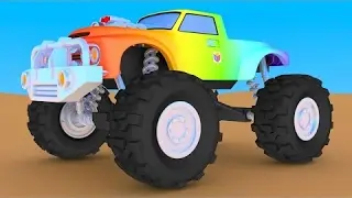 Мультики про машинки. Конструктор: cобираем внедорожник монстр-трак (Monster Truck)