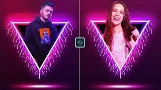 Neon Glow Triangle Pop Out Photo Effect Photoshop CC Tutorial 2020