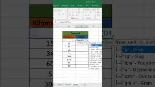 km to meter in excel 😊 #excel #exceltricks #ytshorts #shorts #153