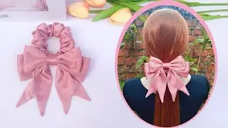 Scrunchies with Unique Bow Making | How to Make Scrunchies with Bow | Scrunchies with Bow DIY