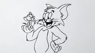 How to draw Tom and Jerry step by step