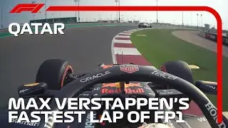 Max Verstappen Sets Fastest Lap In FP1 | 2021 Qatar Grand Prix