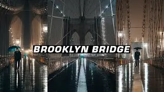 RAINY STREET PHOTOGRAPHY POV - BROOKLYN BRIDGE