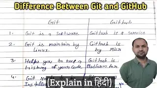 Difference Between Git and GitHub | Git Vs Github in hindi explain