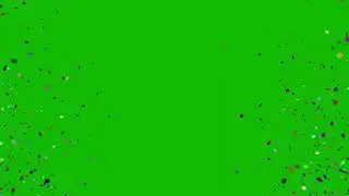 4K Confetti Green Screen Animation for Both Sides Falling Video Footage