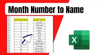 How to Convert Month Number to Month Name in Excel