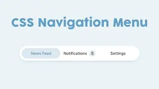 Navigation Menu using HTML and CSS - Easy for beginners