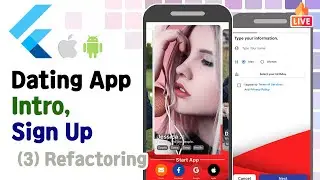 Flutter - Dating app intro and Sign up page (3) Refactoring