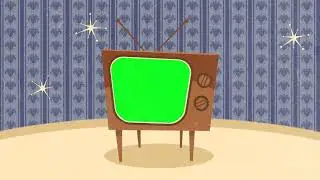 Retro tv green screen effects