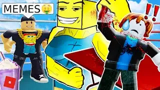 ROBLOX Arm Wrestle Simulator Funny Moments (MEMES)