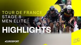 BATTLE AT THE FINISH! ⚔️ | Tour de France Stage 8 Race Highlights | Eurosport Cycling