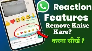 WhatsApp Message Reactions Remove Kaise Kare ? WhatsApp Message Reactions Off Kaise Kare ?