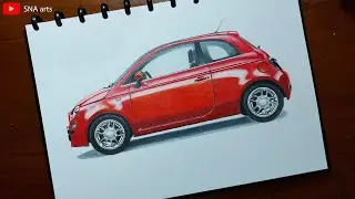 Drawing A Red Car With Color Pencils || Prismacolor Premier