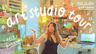 at home art studio tour ✨ (it’s in my room)