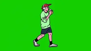 Street boy green screen free video animation