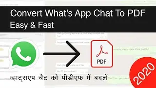 How to Convert Whatsapp Chat Into PDF