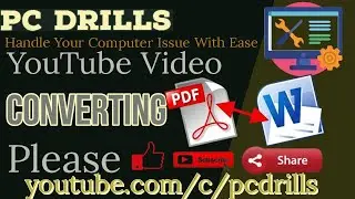 Convert From Word to PDF And From PDF to Word | PC Drills