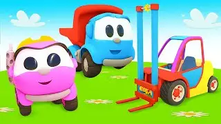 Car stories for kids & animation for kids. Leo the truck cartoons for kids. Full episodes cartoon.