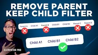 Just show Children Taxonomy Filter - Elementor Pro