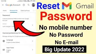 Reset Gmail Password Without Email and Phone Number | Bina Email/Number ke Gmail Password Reset kare