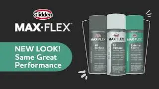 GLIDDEN MAX FLEX™ Spray Paint by PPG brings fresh look and colors to shelves