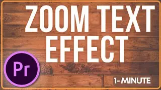 How to do ZOOM Text Effect EASY Premiere Pro | Learn Adobe #adobepremierepro