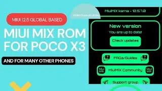 MIUI 12.5 GLOBAL BASED MIUI MIX ROM FOR POCO X3 AND MANY OTHER PHONES