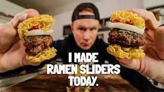 I Made Burgers But The Buns Are Ramen Noodles 🍜🍔