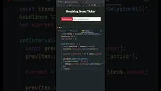 Breaking News Ticker in #CSS and #JS