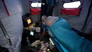 24 Hour Solo Ice Camping in Dangerously Cold Weather!