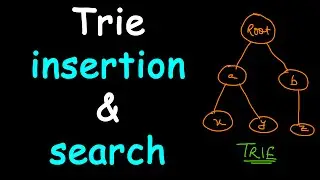 Trie insertion and search