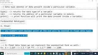 L6  Float Datatype