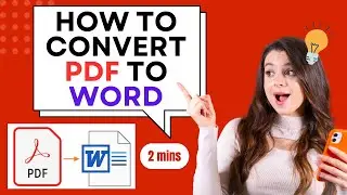 How to Convert PDF to WORD in 2 minutes step by step | Change PDF File to Word Document quickly