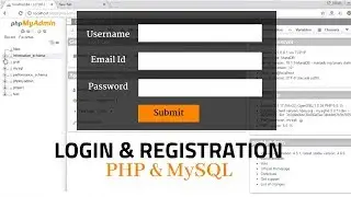 Create Login And Registration Form Using PHP & MySQL