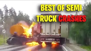 BEST OF SEMI TRUCK CRASHES COMPILATION 2024 | Road Rage, Brake checks