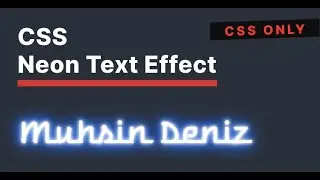 Css Neon Text Effect | Css Neon Light Effect