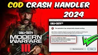 COD Crash Handler : The application has unexpectedly stopped working (Error code 0x00001338)