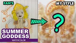 Drawing Summer Goddess | #7 Redraw Fan’s Painting  | Huta Chan