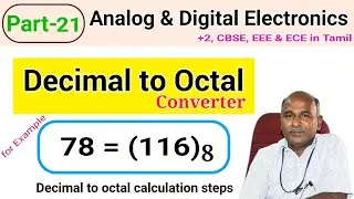 Decimal to Octal Converter in tamil | Calculation Steps|