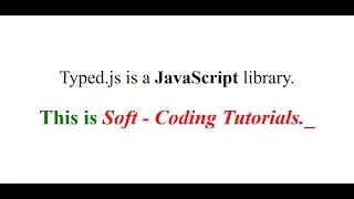 How to use Typed js in HTML and CSS (typing effects) - SFC