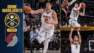 Denver Nuggets vs. Portland Trailblazers Full Game Highlights 📺 | 2/10/25