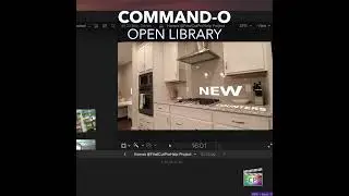 Final Cut Pro Shortcut | Command-O | Open Library