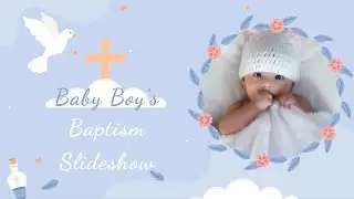 Free “Baby Boy’s Baptism” Slideshow Template for SmartSHOW 3D