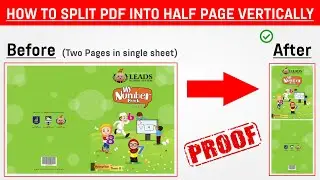 🔴 Live Proof - How To Split PDF File into 2 Pages / Parts or Half Page Vertically - Middle A3 To a4