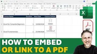 How to Insert a PDF in Excel | Open or Link PDFs in an Excel Cell Without Software