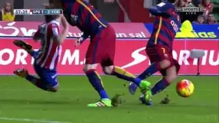 Sporting Gijon Vs FC Barcelona HD Highlights 18 / 2 / 16