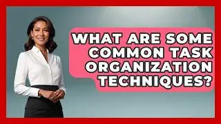 What Are Some Common Task Organization Techniques? | The Time Management Pro