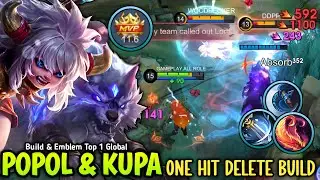 POPOL AND KUPA NEW 1 HIT BUILD & EMBLEM YOU MUST TRY 😱 - BUILD TOP 1 GLOBAL POPOL AND KUPA