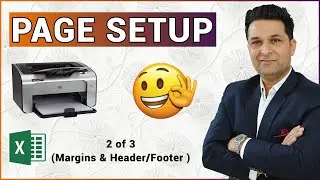 Page Setup in Excel 2019 | Print settings in excel | Margins and Header/Footer in Excel