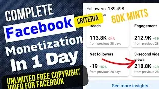 How To Complete Facebook Monetization Criteria | Upload Unlimited Free Copyright Videos on Facebook